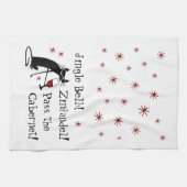 ジンルベルズクリおもしろいスマスワイン引用文 キッチンタオル (横)