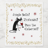 ジンルベルズクリおもしろいスマスワイン引用文 ワインラベル (シングルラベル)