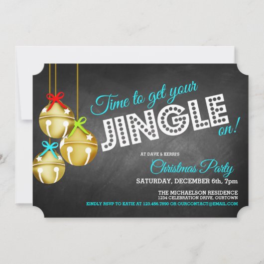 ジンルベルズクリスマスパーティの招待状 招待状 (正面)