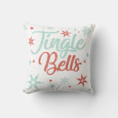 ジンルベルズスノーフレークパステルクリスマスを追加 クッション (正面)