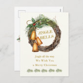 ジンルベルズホリーパインクリスマスホリディハガキ シーズンポストカード (正面/裏面)