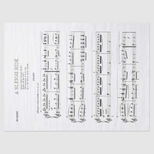 ジンルベルズミュージックホリデーティシュデクページ紙 薄葉紙 (正面)