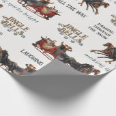 ジンルベルズライライドクリスマスホリデー ラッピングペーパー (角)