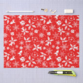 ジンルベルズレッドフェスティバルクリスマスホリデー 薄葉紙 (クラフト)