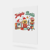 ジンルベルナース、クリスマスナース、クリスおもしろいム アクリルサイン (傾斜)