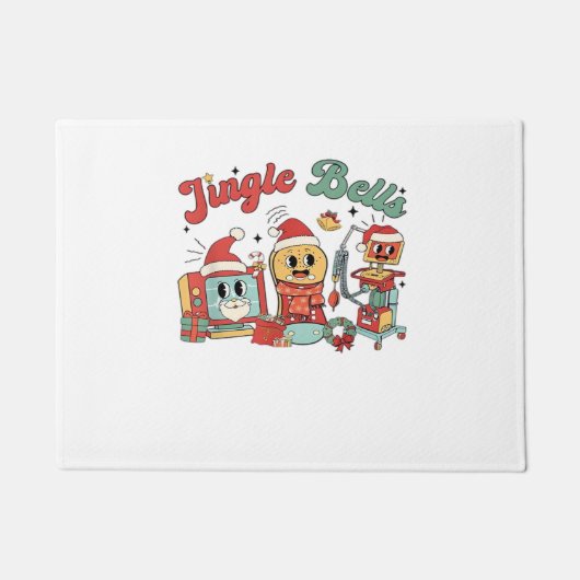 ジンルベルナース、クリスマスナース、クリスおもしろいム ドアマット (正面)