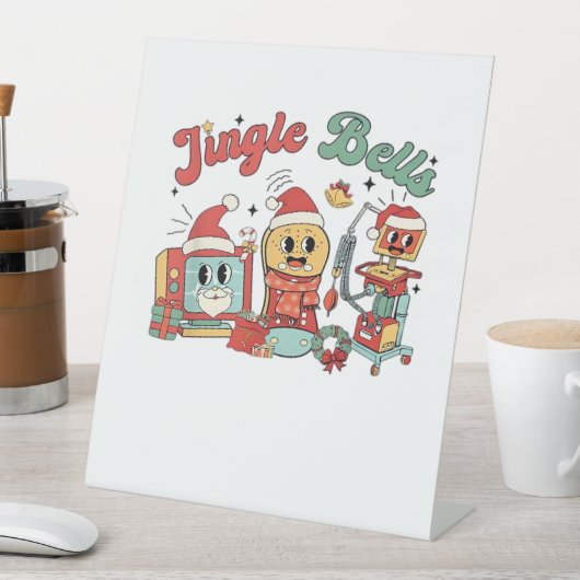 ジンルベルナース、クリスマスナース、クリスおもしろいム 台座サイン (インサイチュ)