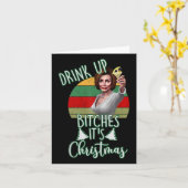 ジンルベルバイデン氏クリスマスサンタトランプ醜いクリスマス カード (黄色い花)