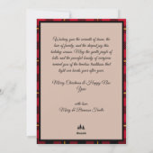 ジンルベルヴィンテージレッドバッファローチェッククリスマス シーズンカード (裏面)