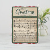 ジンルベルヴィンテージレッドバッファロープレイドクリスマス シーズンカード (スタンド正面)