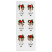 ジンルベル及びホリーラッピング紙 ワインギフトバッグ (裏面)