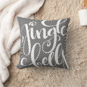 ジンルベル白黒バッファロープレイドタータンチェッククリスマス クッション (ブランケット)