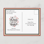 "ジンルベル"ヴィンテージシートミュージッククリスマス シーズンポストカード (裏面)