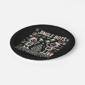 ジンルボットフェスティバルホリデーロボットとサンタハット ペーパープレート (アングル)