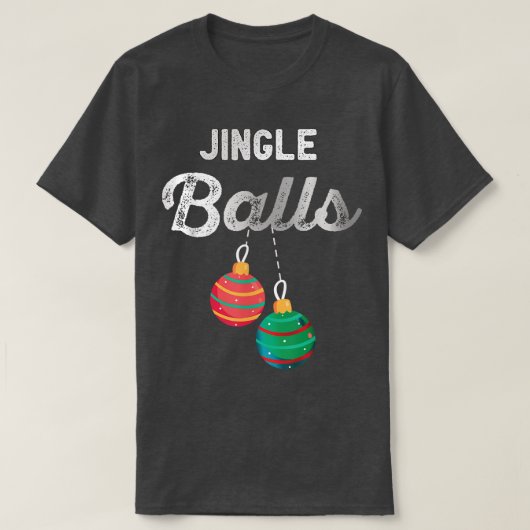 ジンルボールサンタおもしろいクリスマスホリデーパーティー Tシャツ (デザイン正面)