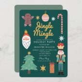 ジンルミングルメリーホお洒落リデーパーティー 招待状 (正面/裏面)