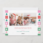 ジンル オール ザ ウェイ レトロ ファミリー ホリデー カード (裏面)