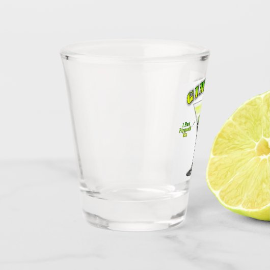 ジンレットマルティーニカクテルレシピアート ショットグラス (左)