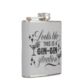 ジン好おもしろいきのワードアート フラスク (右)