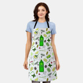 ジン愛飲者 ミキソロジスト コクテール パーティー エプロン (着用した状態)