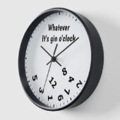 ジン時のアルコール飲みおもしろい物は 壁時計 (傾斜)