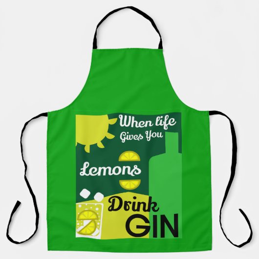 ジン酒 | Love Gin |ホームデコール |バーサービン エプロン (正面)