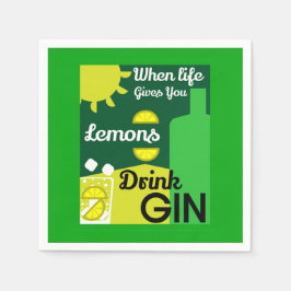 ジン酒 | Love Gin |ホームデコール |バーサービン スタンダードカクテルナプキン