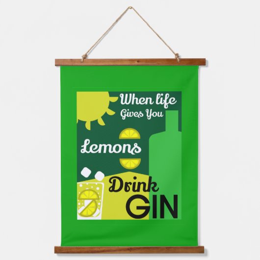 ジン酒 | Love Gin |ホームデコール |バーサービン 吊り下げ型タペストリー (正面)