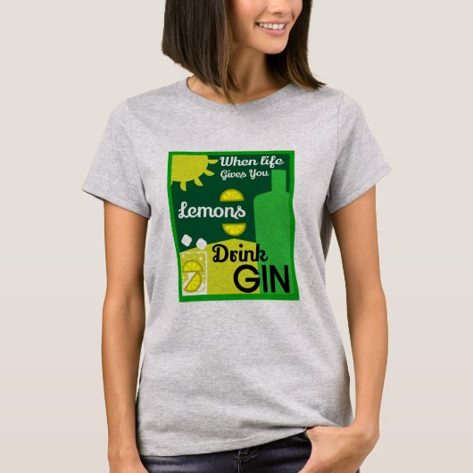 ジン酒 | Love Gin |ホームデコール |バーサービン Tシャツ (正面)