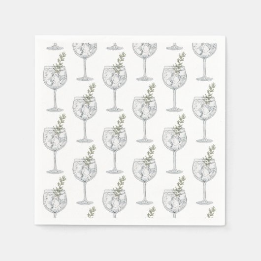 ジン カクテル イラスト カクテル ナプキン スタンダードカクテルナプキン (正面)