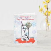 ジン・スリング・メリークリスマス カード (黄色い花)