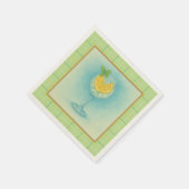 ジン&トニックカクテルナプキン – ミントプレイド スタンダードカクテルナプキン (角)