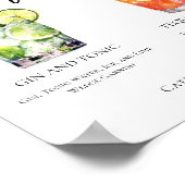 ジン&トニックテキラサンライズカクテルメニュー ポスター (角)