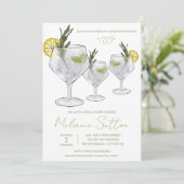 ジン&トニック,カクテル,ドリンク,ブライダルシャワー 招待状 (スタンド正面)