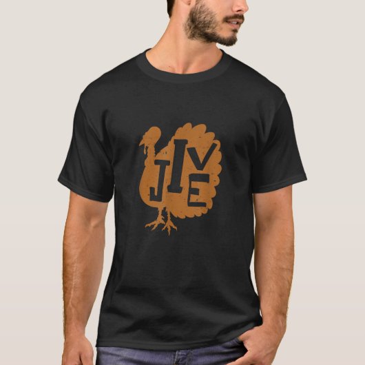 ジヴおもしろいターキーTシャツ感謝祭ディナーホリド Tシャツ (正面)