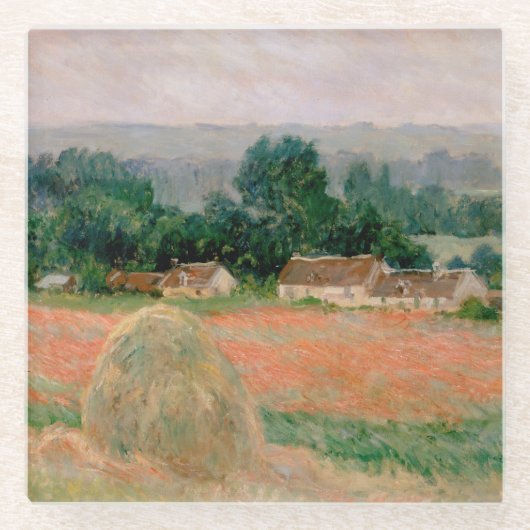 ジヴェルニーでのハイスタック – Claude Monet - 1886 ガラスコースター (正面)