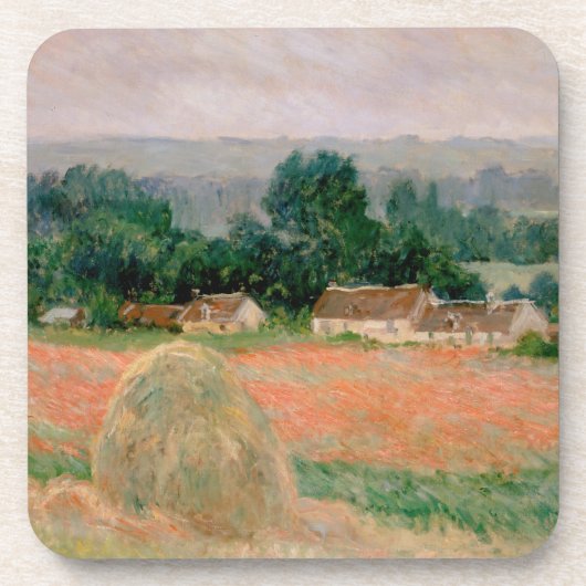ジヴェルニーでのハイスタック – Claude Monet - 1886 コースター (正面)