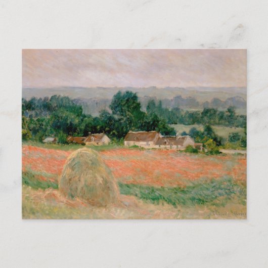 ジヴェルニーでのハイスタック – Claude Monet - 1886 ポストカード (正面)