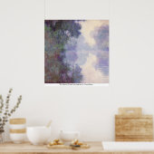 ジヴェルニーのセーヌ川、クロード・モネの朝霧 ポスター (キッチン)