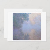 「ジヴェルニーの近くのセーヌ川の朝」クロード・モネ ポストカード (正面/裏面)