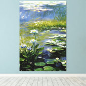 ジヴェルニーの青々としたアガパンツスの花 キャンバスプリント (インサイチュ (ウッドフロア))