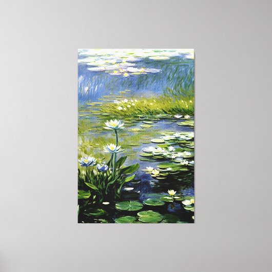 ジヴェルニーの青々としたアガパンツスの花 キャンバスプリント (正面)