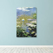 ジヴェルニーの青々としたアガパンツスの花 キャンバスプリント (インサイチュ (ウッドフロア))