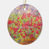 ジヴェルニーフランスバラ セラミックオーナメント (左)