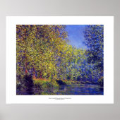 ジヴェルニ絵画ーの近くのエプテ川でモネの曲がり ポスター (正面)