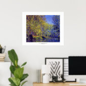 ジヴェルニ絵画ーの近くのエプテ川でモネの曲がり ポスター (ホームオフィス)