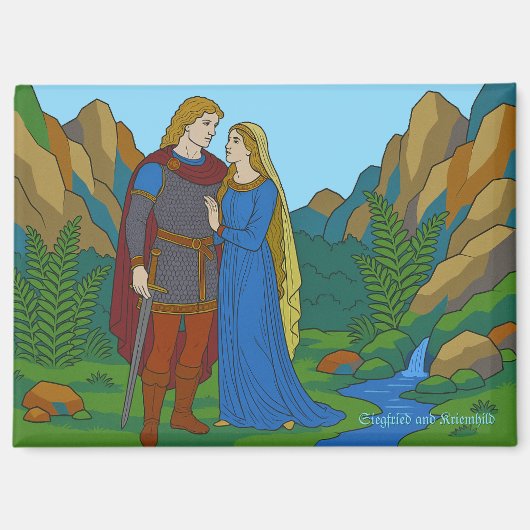 ジークフリートとクリムヒルト マグネット (正面)
