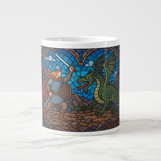 ジークフリート竜退治 ジャンボコーヒーマグカップ (正面)