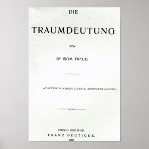 ジークムント・フロイト著Traumdeutung死ぬTitlepage ポスター