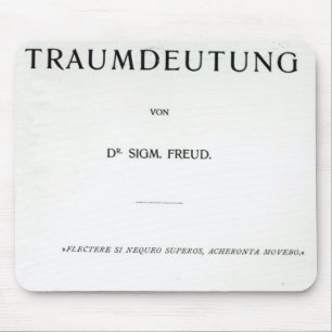 ジークムント・フロイト著Traumdeutung死ぬTitlepage マウスパッド